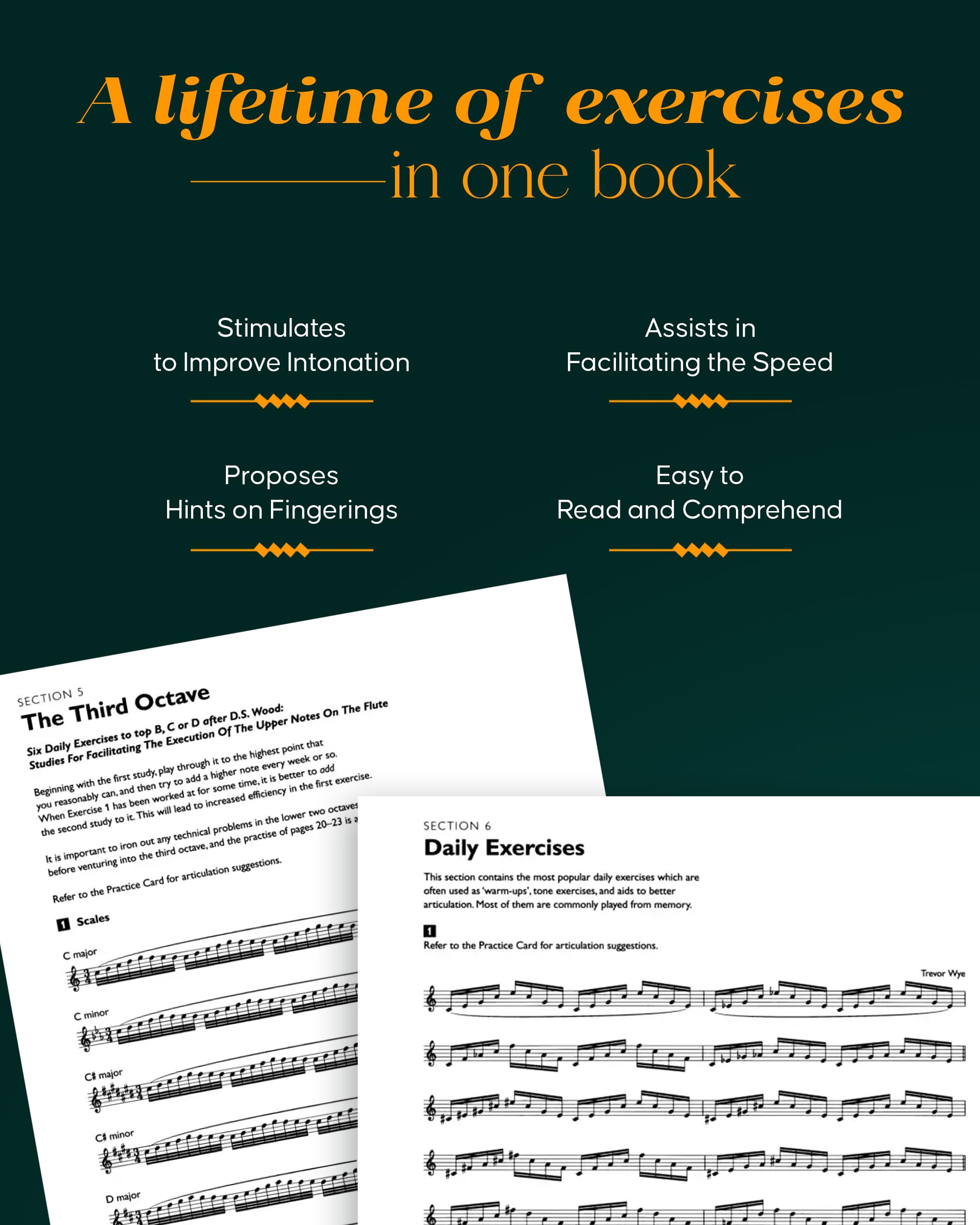 Complete Daily Exercises For The Flute  Flute Tutor: Essential Practice Material For All Intermediate To Advanced Flautists,New