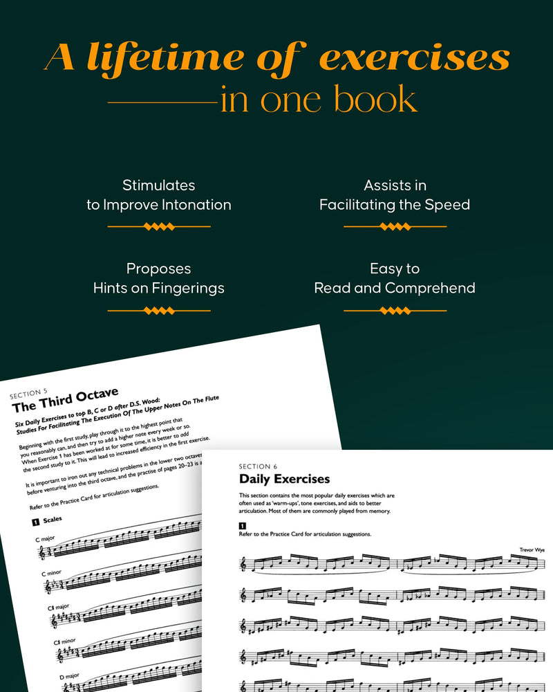 Complete Daily Exercises For The Flute  Flute Tutor: Essential Practice Material For All Intermediate To Advanced Flautists,New