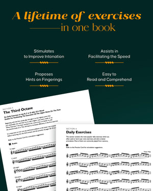 Complete Daily Exercises for the Flute  Flute Tutor: Essential Practice Material for All Intermediate to Advanced Flautists,Used