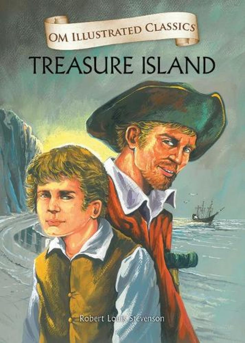 Children Classics - Treasure Island - Illustrated Abridged Classics With Practice Questions (Om Illustrated Classics For Kids)