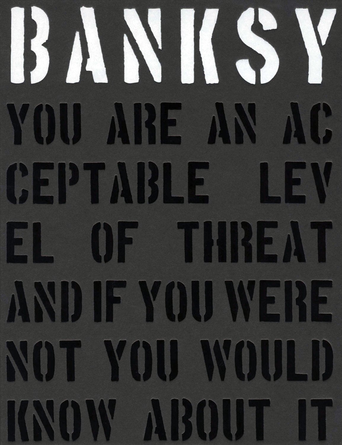 Banksy.: You Are an Acceptable Level of Threat