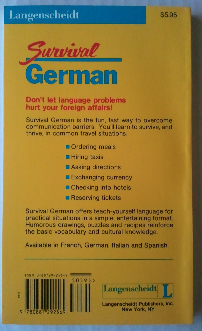Survival German (English and German Edition),Used