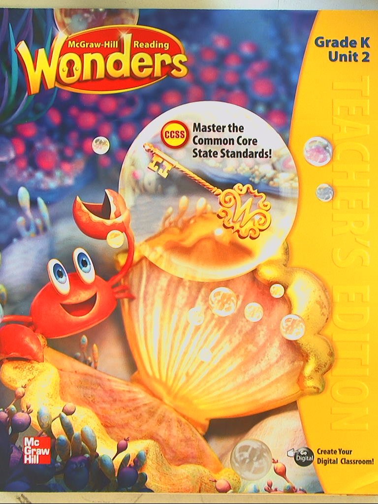 McGrawHill Reading Wonders Teacher Edition Grade K Unit 2,Used