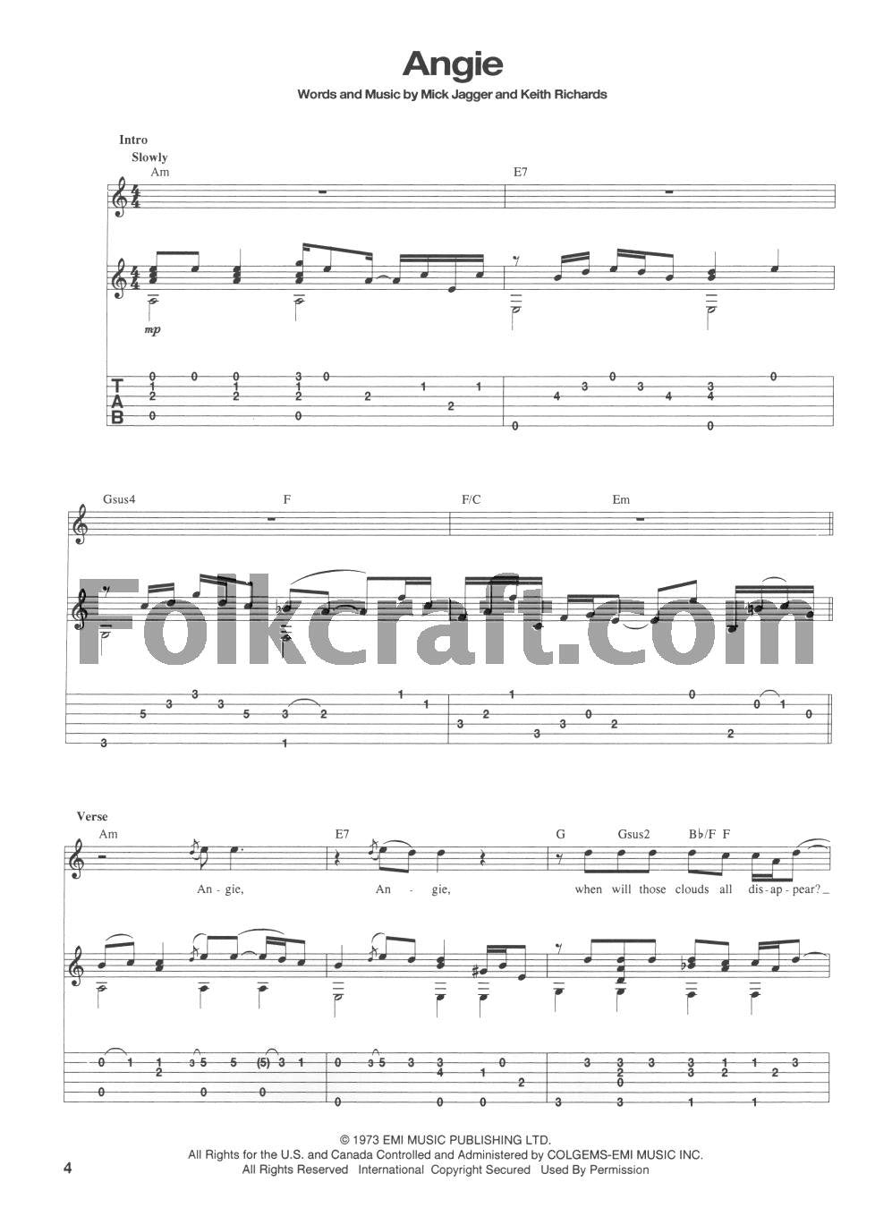 Classic Rock For Fingerstyle Guitar,Used