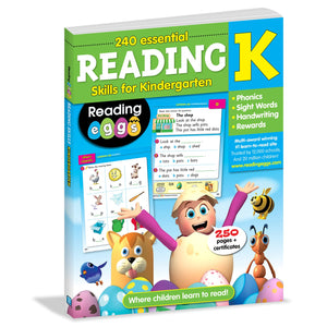 Reading for Kindergarten Workbook  240 Essential Reading Skills (Reading Eggs),Used