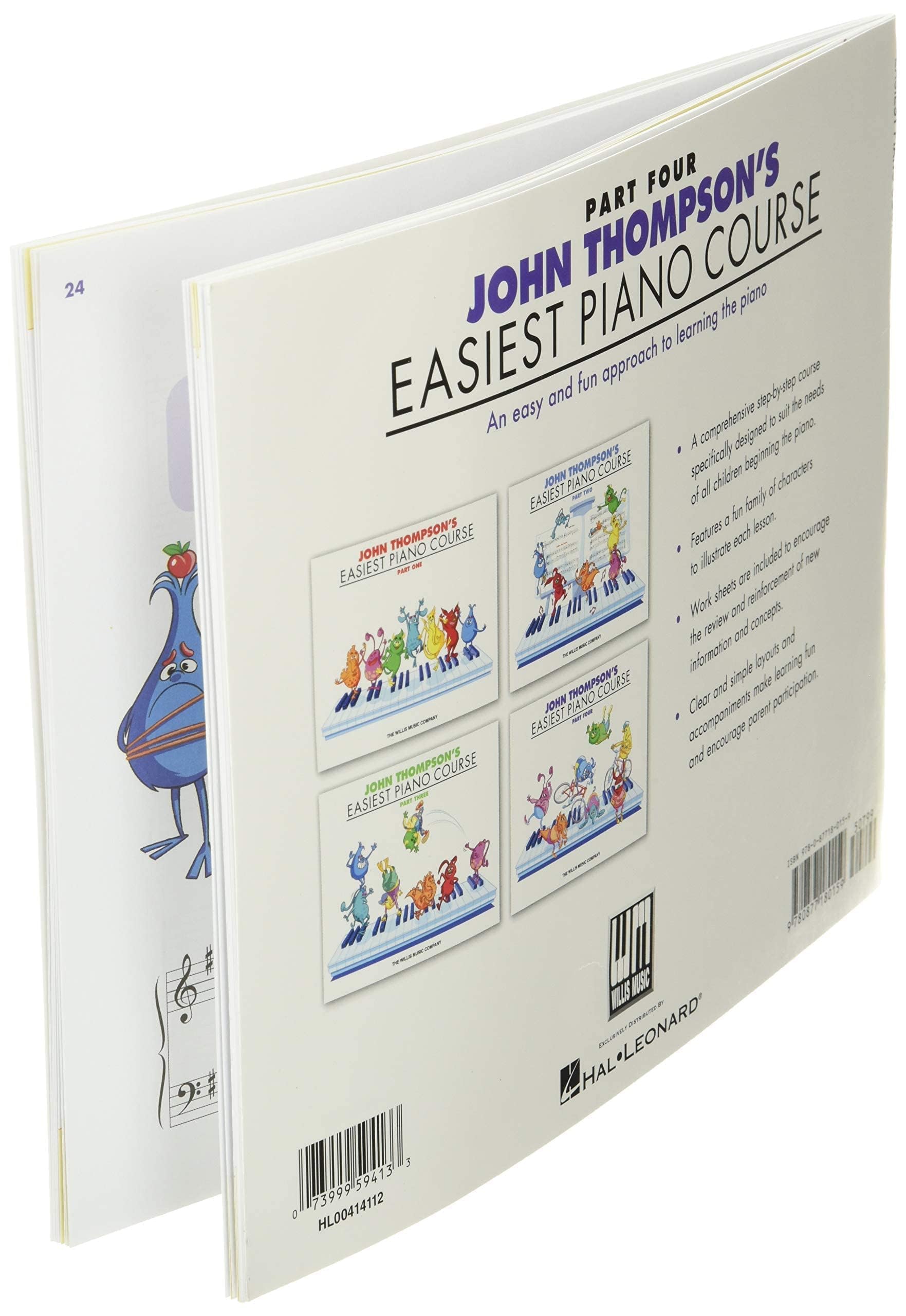 John Thompson's Easiest Piano Course  Part 4  Book Only,Used