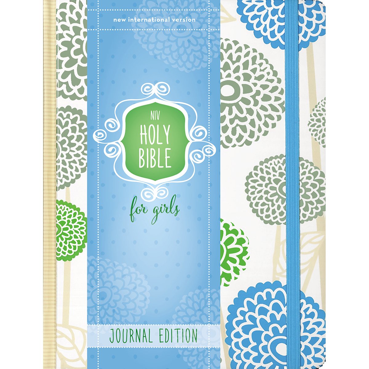 Niv, Holy Bible For Girls, Journal Edition, Hardcover, Cream, Elastic Closure