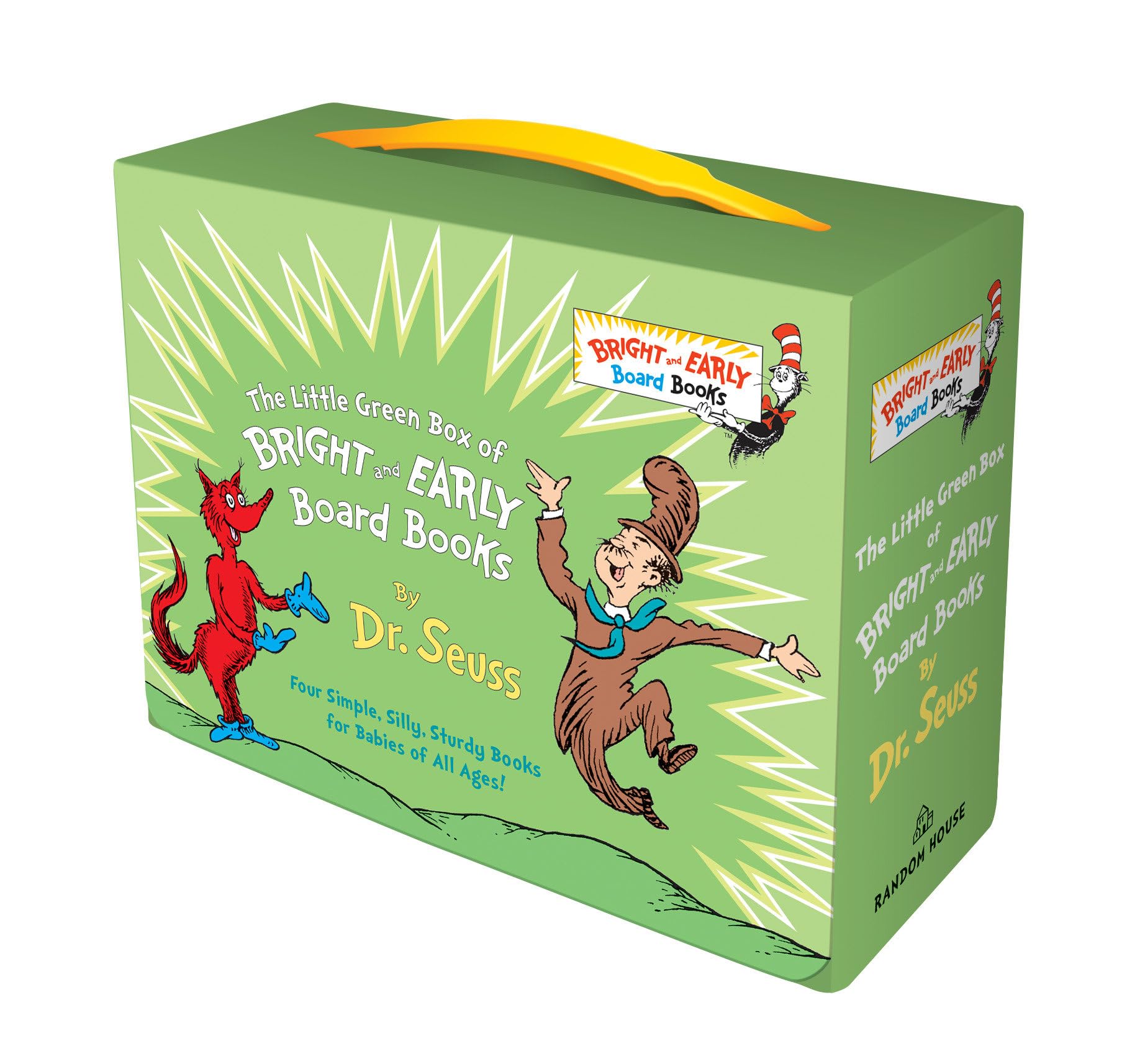 Little Green Boxed Set of Bright and Early Board Books: Fox in Socks; Mr. Brown Can Moo! Can You?; Theres a Wocket in My Pocket!; Dr. Seusss ABC (Bright & Early Board Books)-New