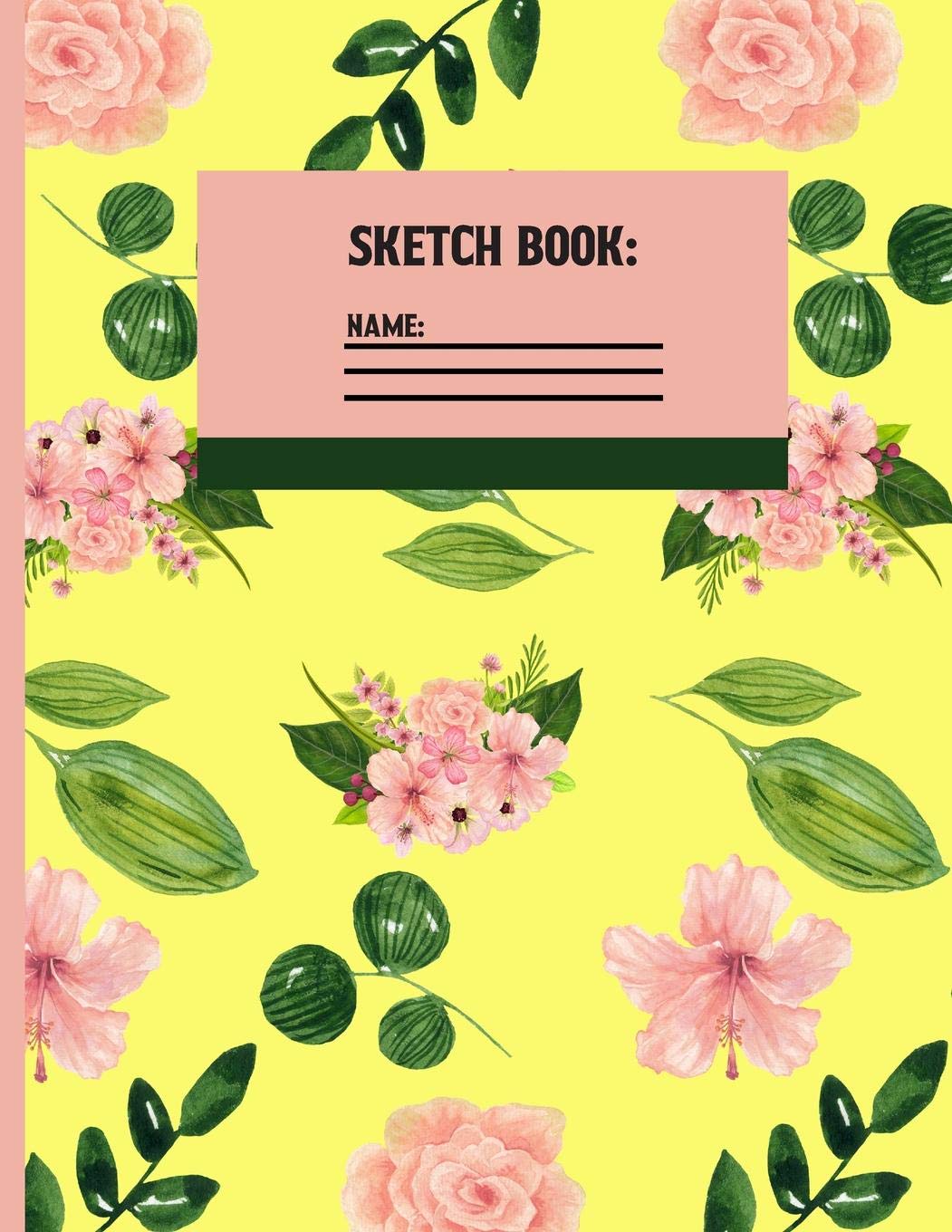 Sketchbook: Pink Floral Sketch paper to draw, and sketch in 120 pages (8.5x11 Inch).,Used