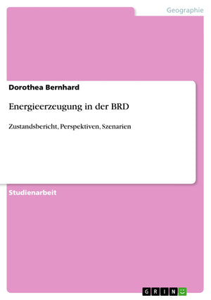 Energieerzeugung in der BRD: Zustandsbericht, Perspektiven, Szenarien (German Edition),Used