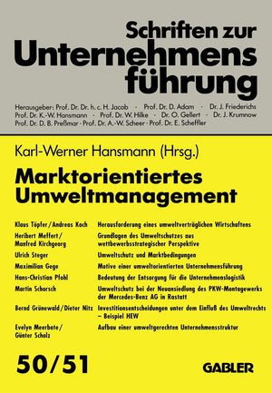 Marktorientiertes Umweltmanagement (Schriften zur Unternehmensfhrung) (German Edition),Used