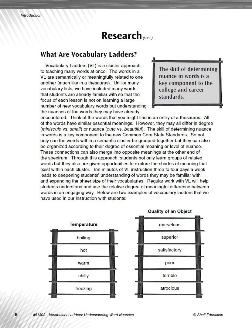Vocabulary Ladders: Understanding Word Nuances Level 4,Used