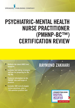 The PsychiatricMental Health Nurse Practitioner Certification Review Manual  Mental Health Book Uses Outline Format, Highlight,Used