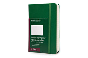 Moleskine 2014 Daily Planner, 12 Month, Pocket, Oxide Green, Hard Cover (3.5 X 5.5)