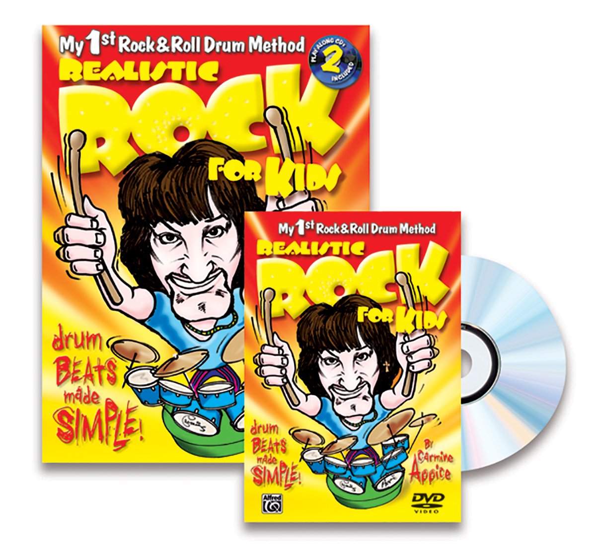 Realistic Rock for Kids (My 1st Rock & Roll Drum Method): Drum Beats Made Simple!, Book, 2 CDs, & DVD,Used