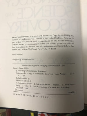 Asimov'S Chronology Of Science And Discovery