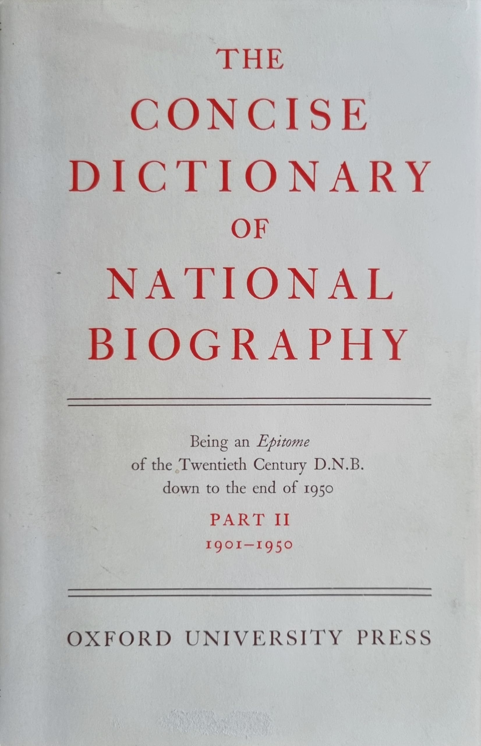 Concise Dictionary of National Biography,Used