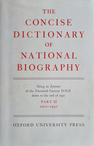 Concise Dictionary of National Biography,Used