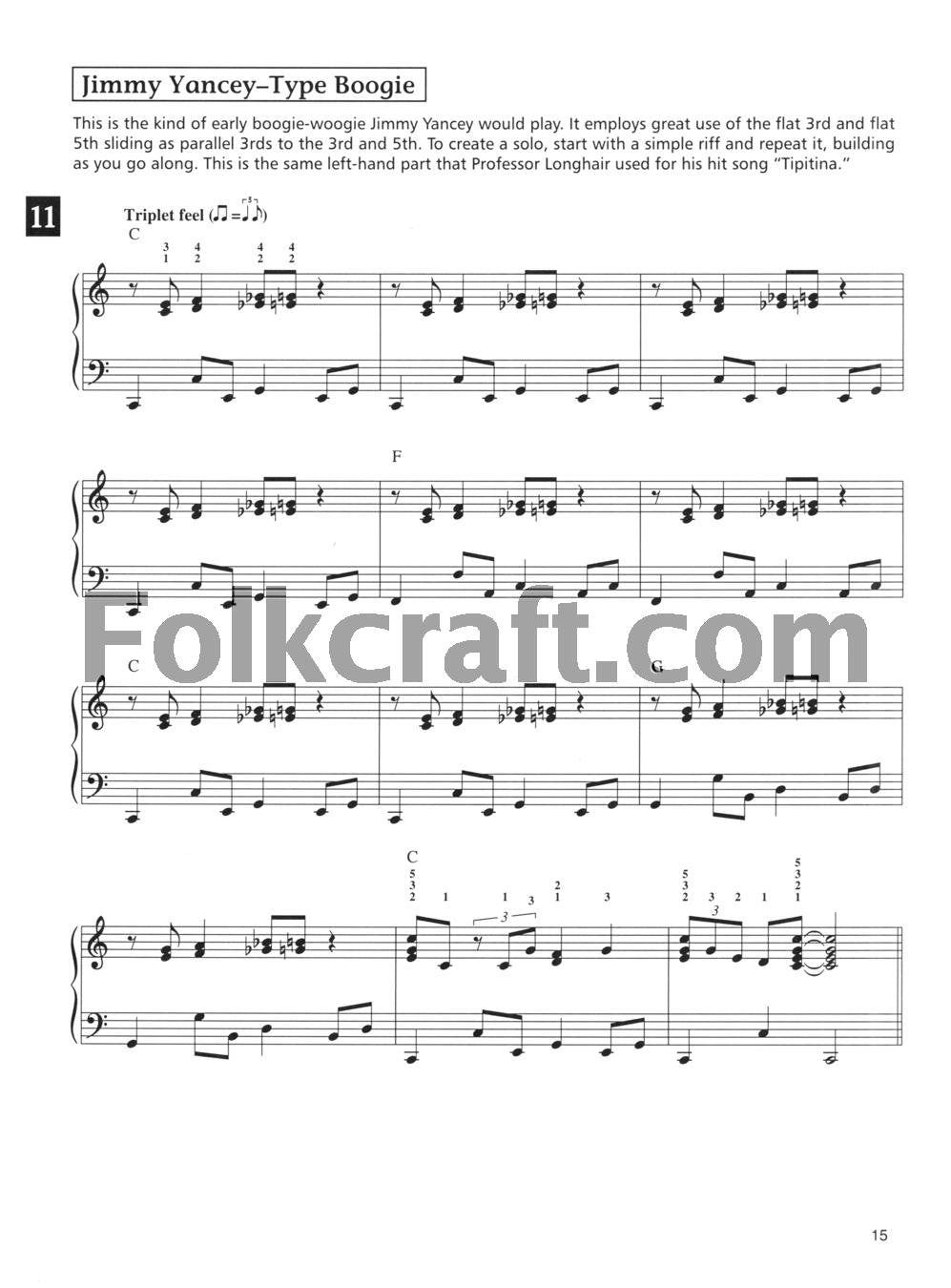 Blues Riffs for Piano  Book/Online Audio,Used