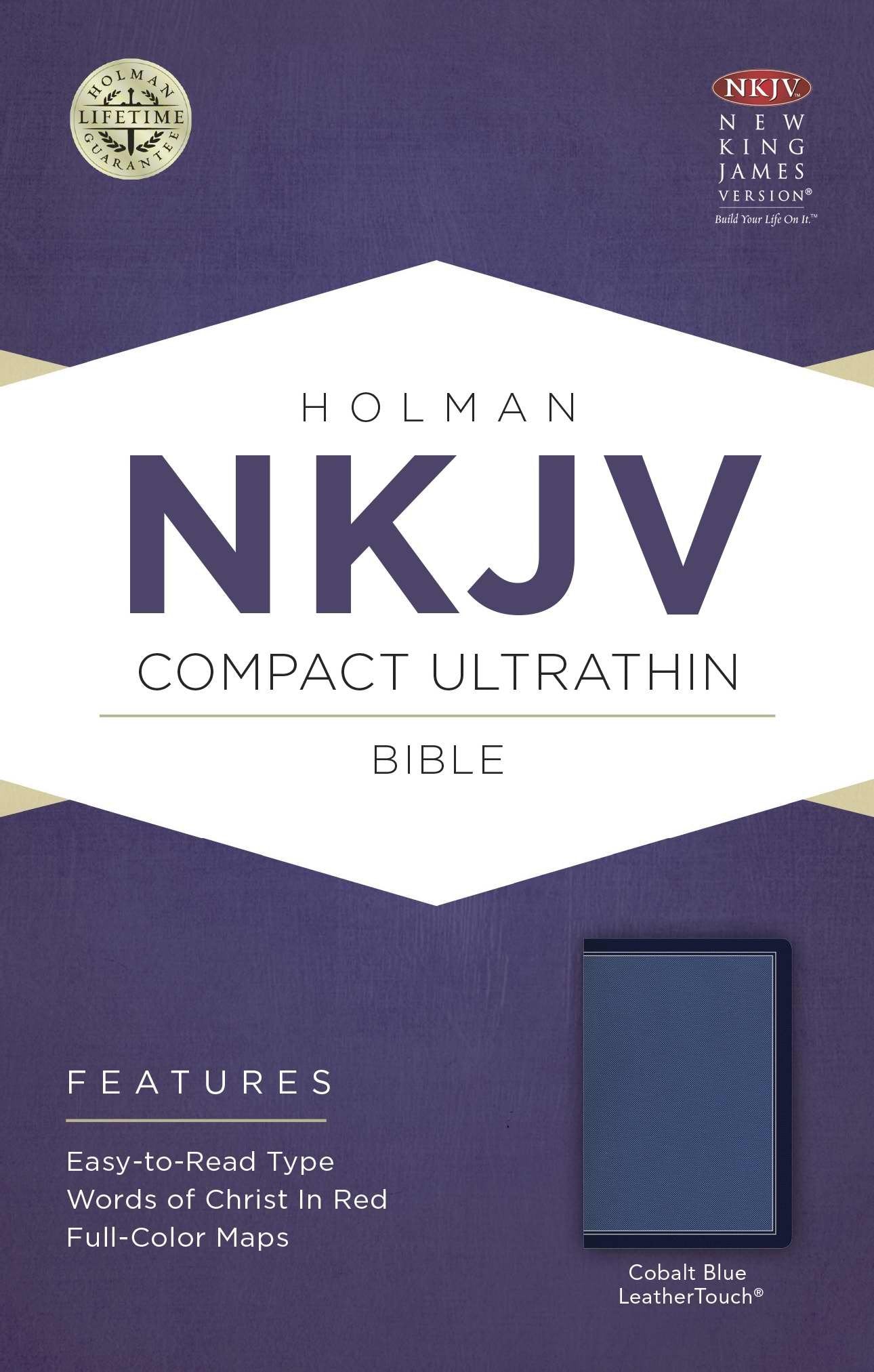 NKJV Compact Ultrathin Bible, Cobalt Blue LeatherTouch,Used