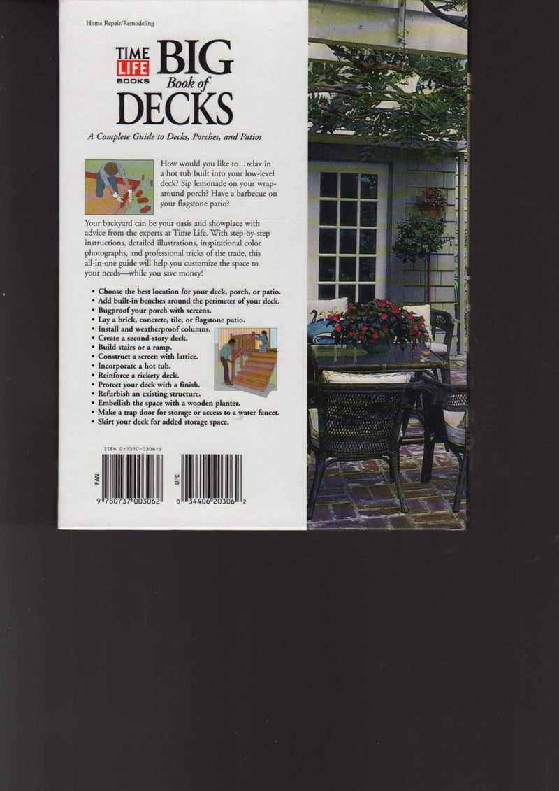 Big Book of Decks: A Complete Guide to Decks, Porches, and Patios,Used