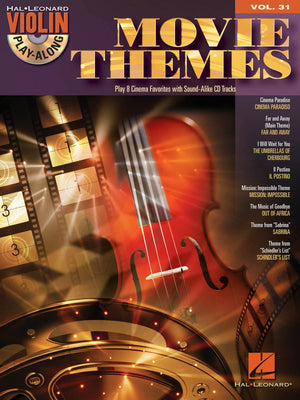 Movie Themes Violin PlayAlong Volume 31  Book/Online Audio (Hal Leonard Violin Play Along),Used