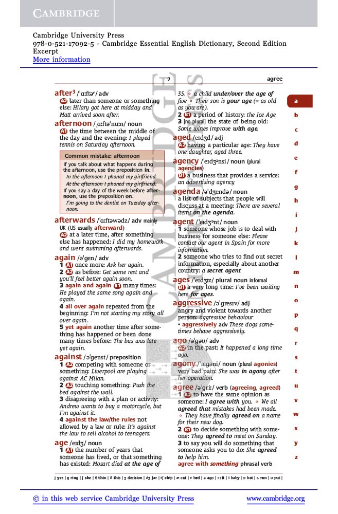 Cambridge Essential English Dictionary,New