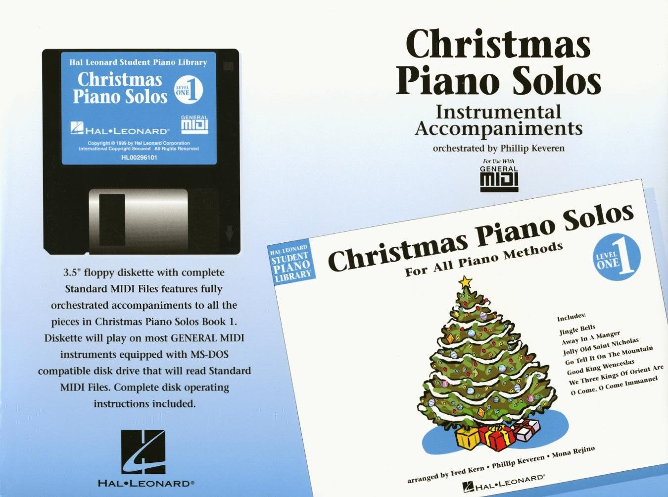 Christmas Piano Solos  Level 1  GM Disk: Hal Leonard Student Piano Library,New
