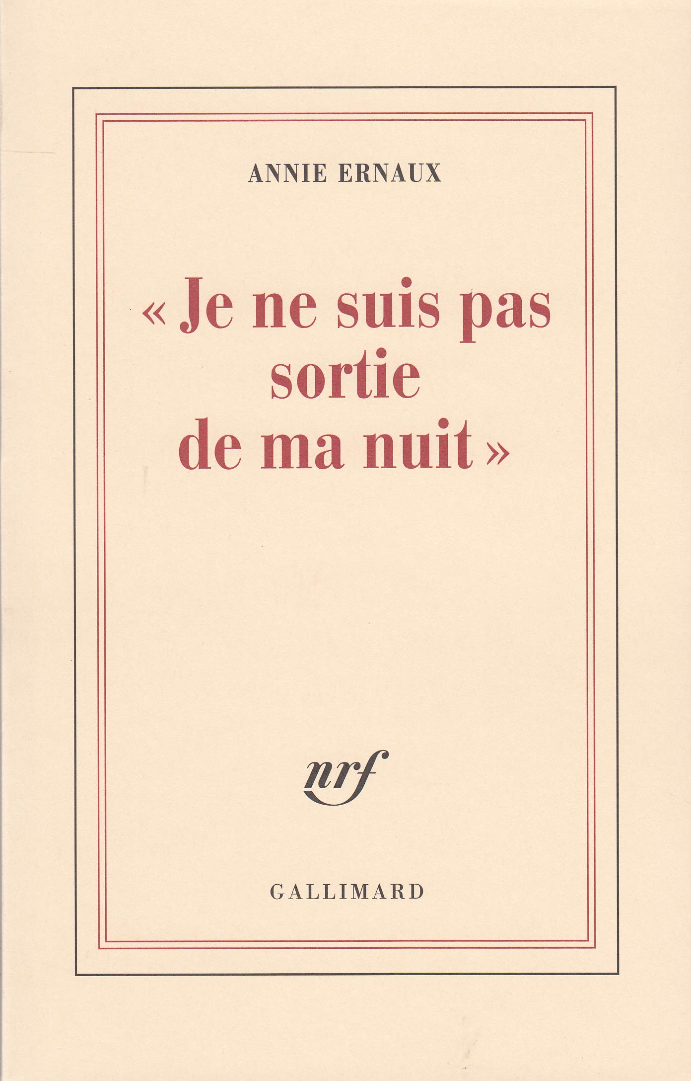 Je ne suis pas sortie de ma nuit',Used