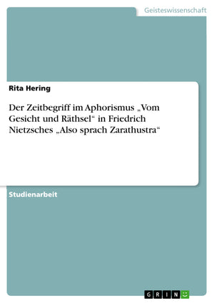 Der Zeitbegriff im Aphorismus 