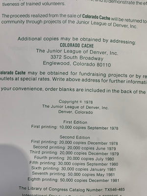 Colorado Cache Cookbook: A Goldmine of Recipes,Used