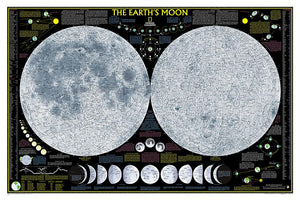 National Geographic Moon Wall Map  Laminated (42.5 x 28.5 in) (National Geographic Reference Map),New