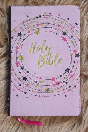 NIV, Bible for Kids, Flexcover, Pink/Gold, Red Letter, Comfort Print: Thinline Edition,Used