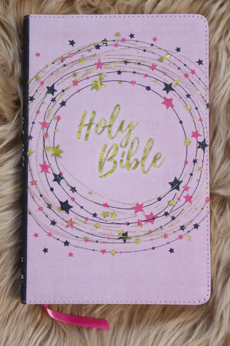 NIV, Bible for Kids, Flexcover, Pink/Gold, Red Letter, Comfort Print: Thinline Edition,Used