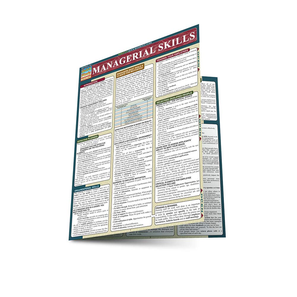 Managerial Skills (Quickstudy Reference Guides  Academic),Used