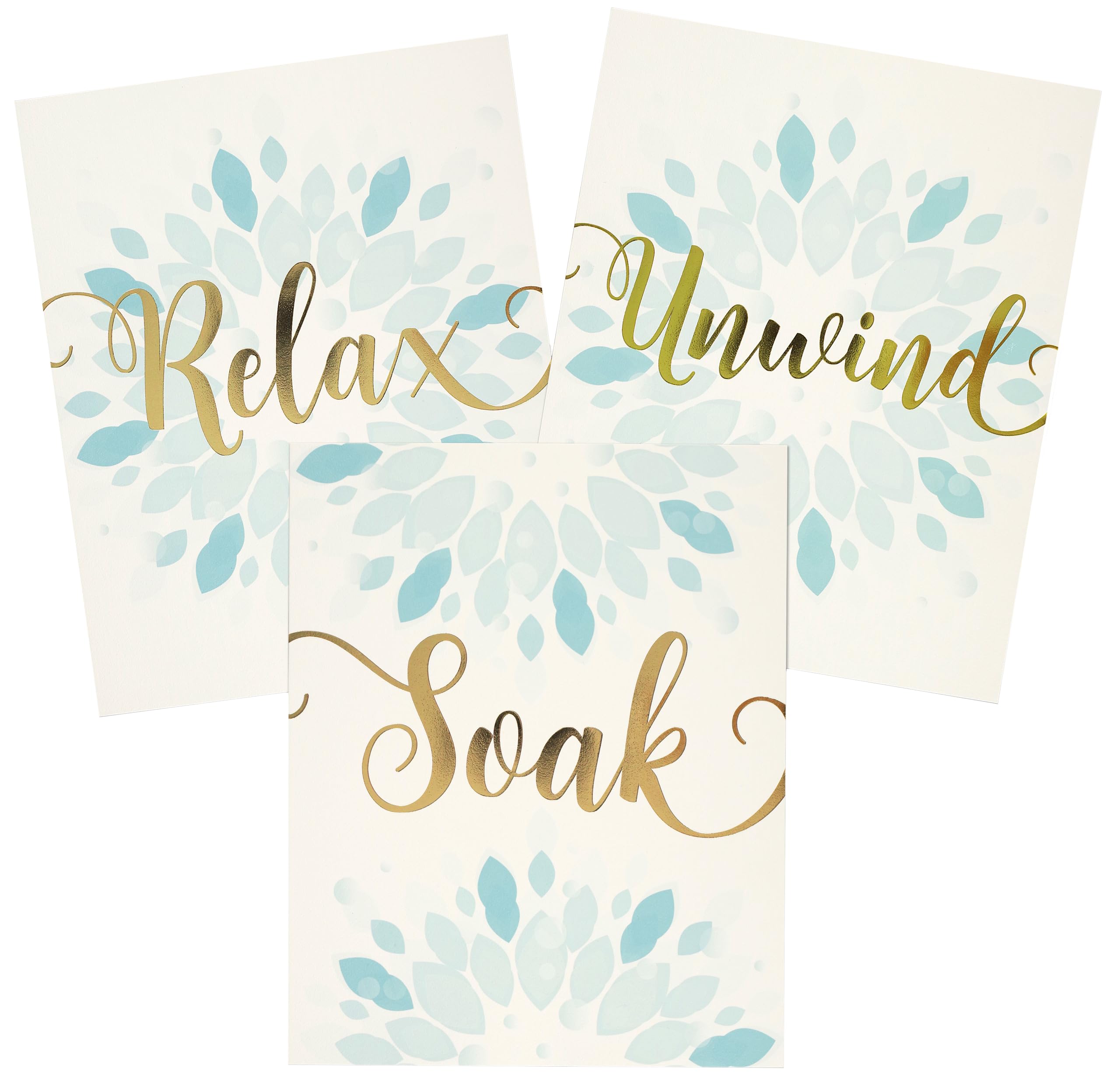 Bathroom Art Prints (Ready to frame. Set of 3 quality prints.),New