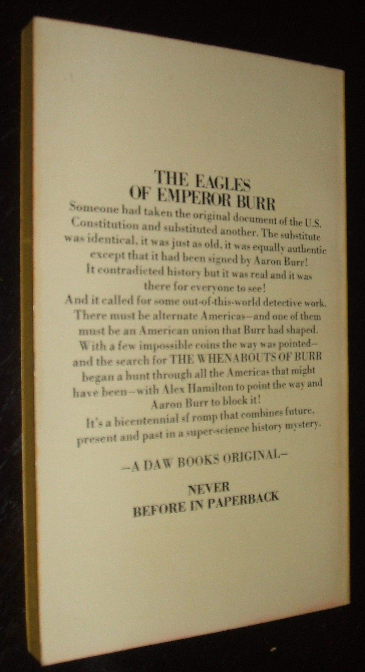 The Whenabouts of Burr (Daw No. 157),Used