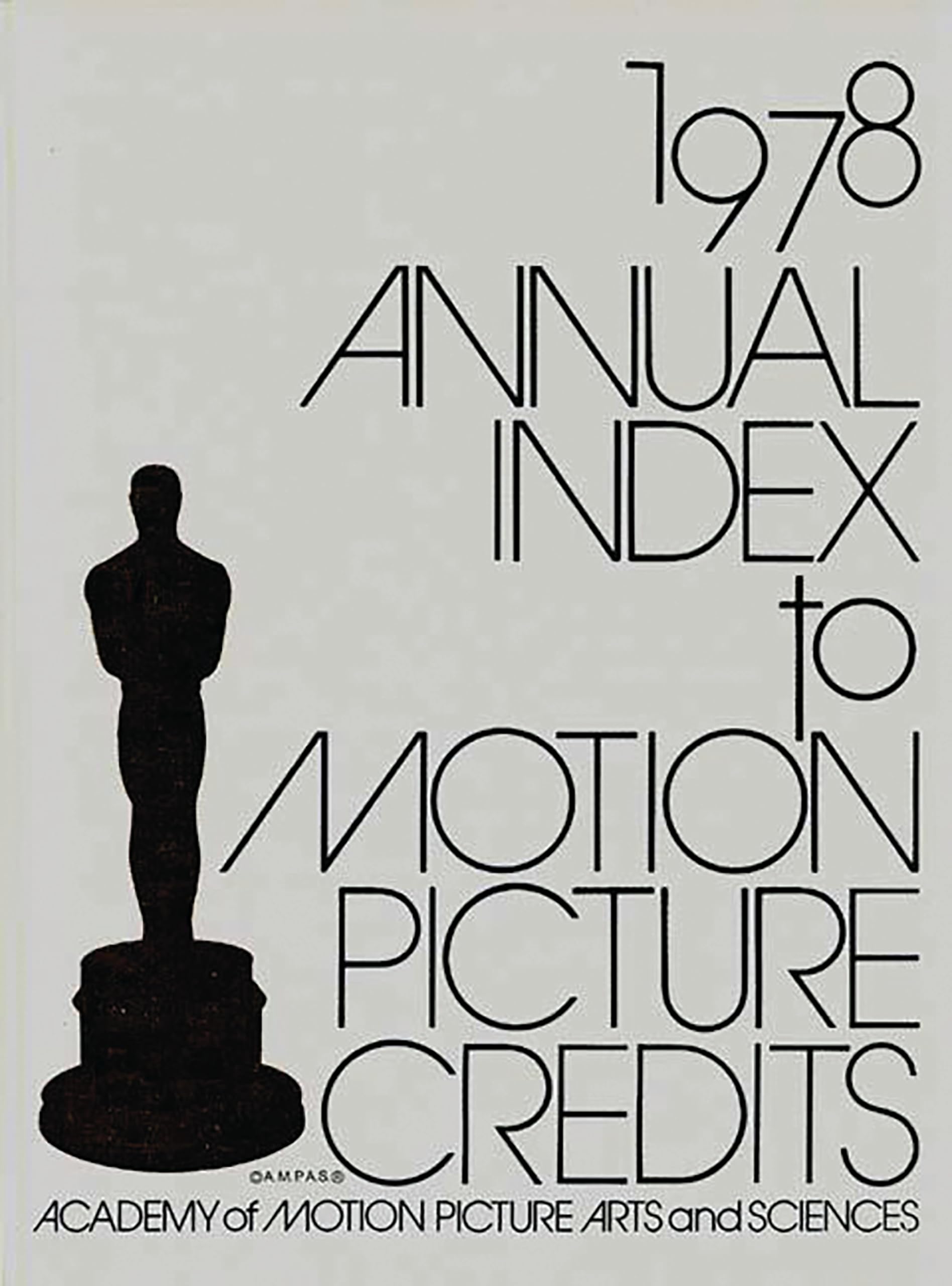 Annual Index to Motion Picture Credits 1978,Used