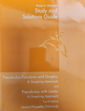 Study and Solutions Guide to Precalculus Functions and Graphs: A Graphing Approach / Precalculus With Limits: A Graphing Approac,Used
