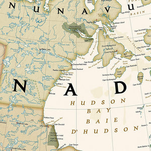 National Geographic Canada Wall Map  Executive (38 x 32 in) (National Geographic Reference Map),Used
