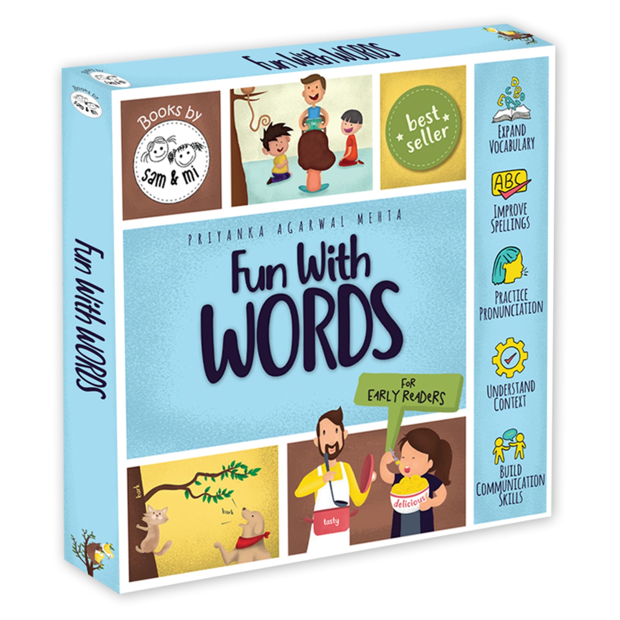 Fun With Words  Set Of 3 Books For Kids By Sam & Mi | Learn Homophones, Homographs & Synonyms The Fun Way! | Rhyming Early Learning Books For Ages 38