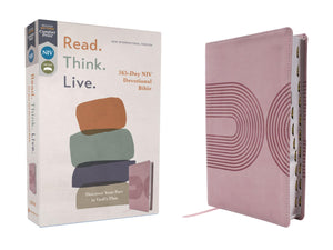 Niv, Read. Think. Live., Leathersoft, Pink, Thumb Indexed, Comfort Print: 365Day Niv Devotional Bible  Discover Your Part In G