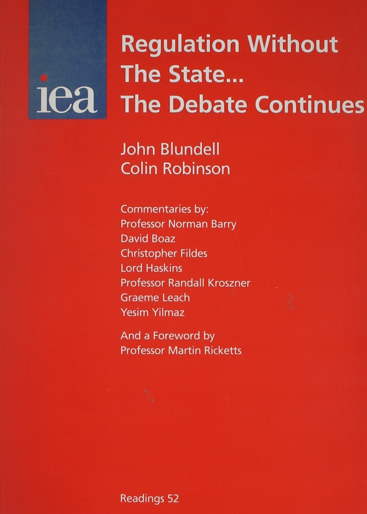 Regulation without the State: The Debate Continues (Readings, 52),Used