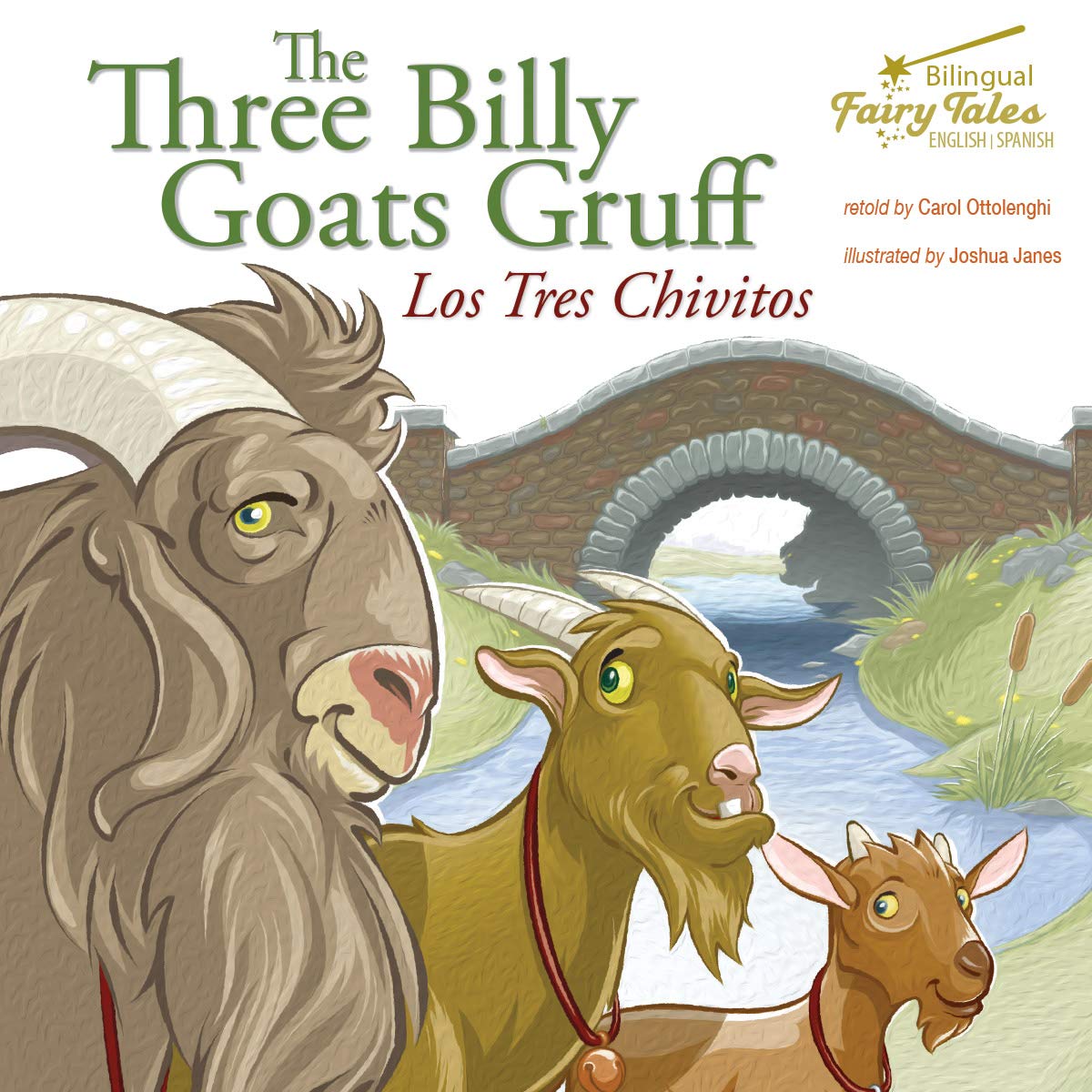 Bilingual Fairy Tales Three Billy Goats Gruff (English and Spanish Edition),New