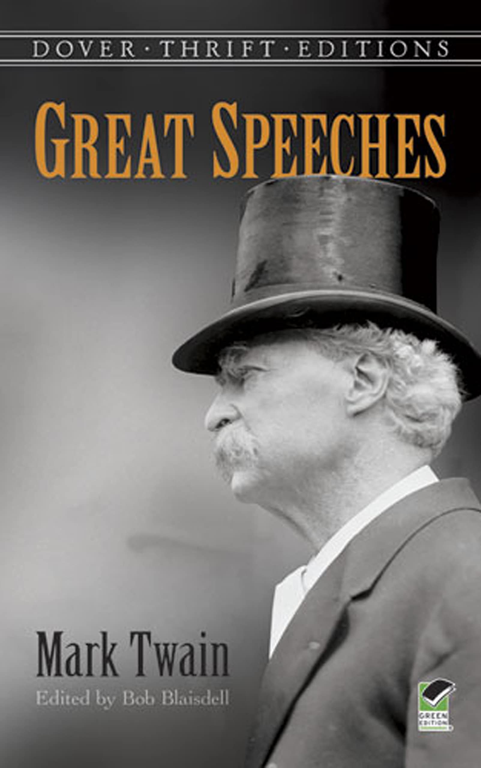 Great Speeches by Mark Twain (Dover Thrift Editions: Speeches/Quotations),Used