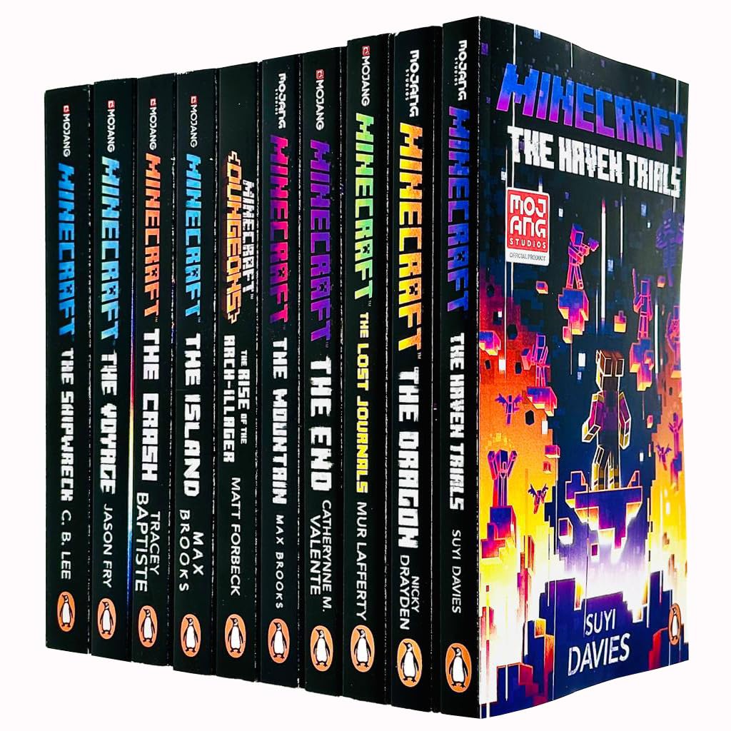 Koblit Ltd Official Minecraft Novels Collection - 10 Books Set, Includes The Shipwreck, The Voyage, The Crash & More