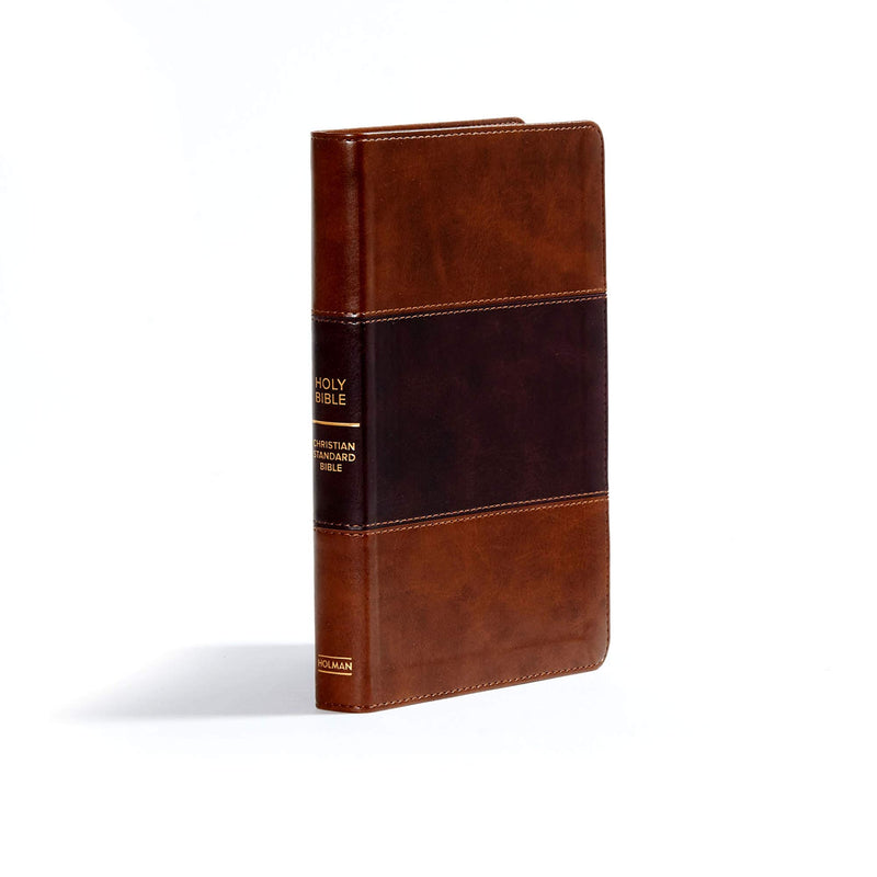 CSB Ultrathin Reference Bible, Saddle Brown LeatherTouch,Used