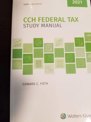 Federal Tax Study Manual (2021),Used