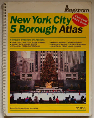 Hagstrom New York City Five Borough Atlas, Large Scale Edition,Used