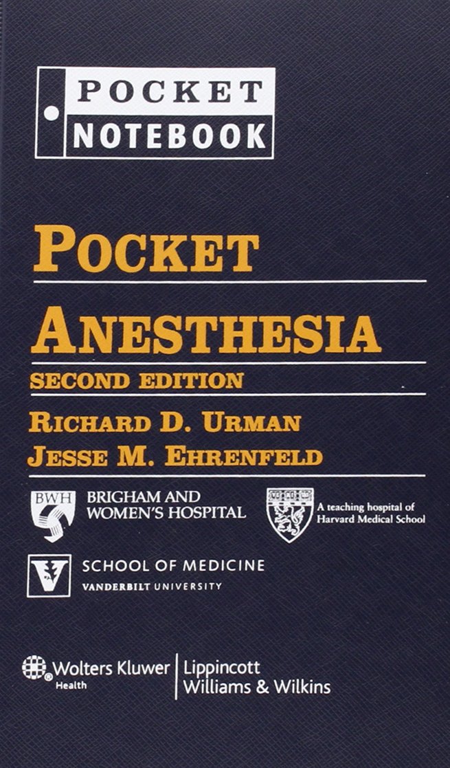 Pocket Anesthesia (Pocket Notebook),Used